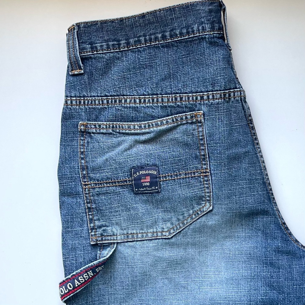 Vintage U.S. Polo Assn. Carpenter Shorts - Medium Stone Wash - Size 34 - Picture 5 of 11